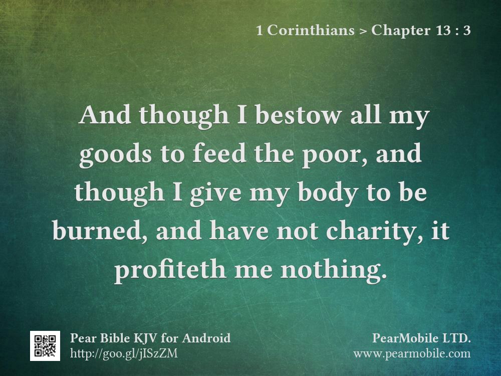 1 Corinthians, Chapter 13:3